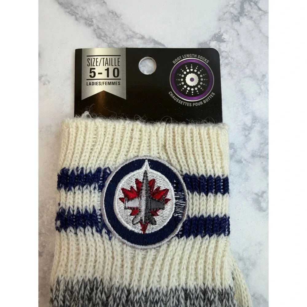 Winnipeg Jets NHL Boot Length Socks Mens Grey Wool Blend Gertex NHNK5761CCCBJ-1